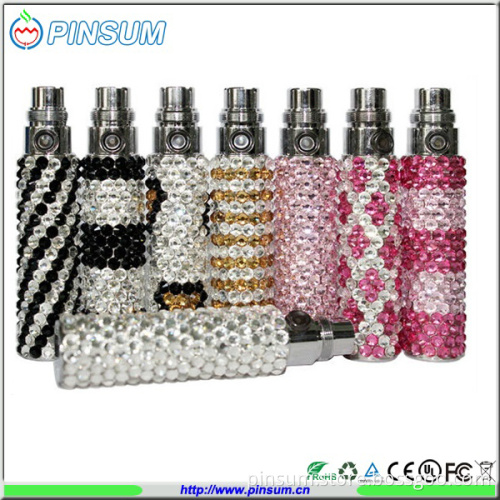 Colorful 650/900/1100mAh 2014 New Arrival Bling Crystal EGO Ecig Rechargeable Diamond Batter